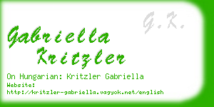 gabriella kritzler business card